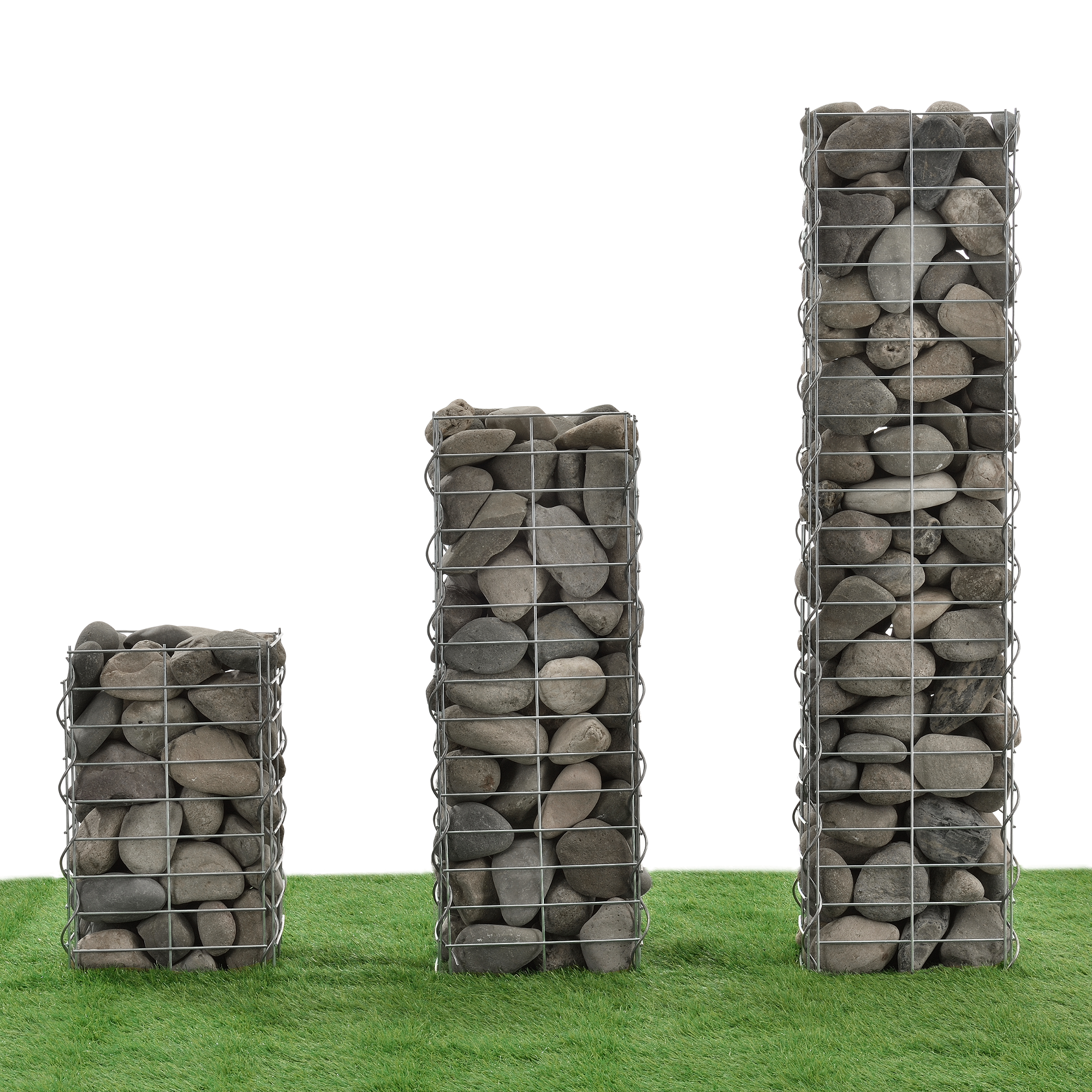[NEU.HAUS] Gabions Set of 6 115+75+45cm Gabion Stone Baskets Wall Wall