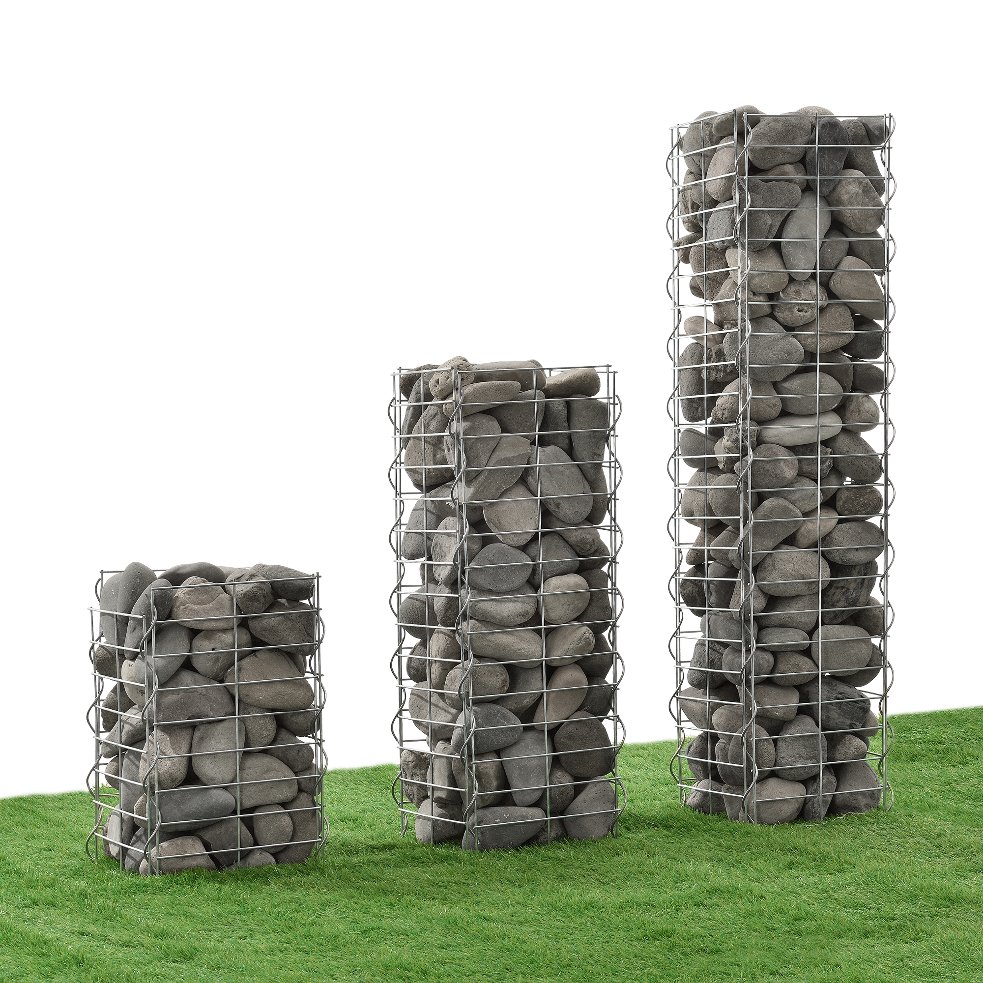 [NEU.HAUS] Gabions Set of 6 115+75+45cm Gabion Stone Baskets Wall Wall ...