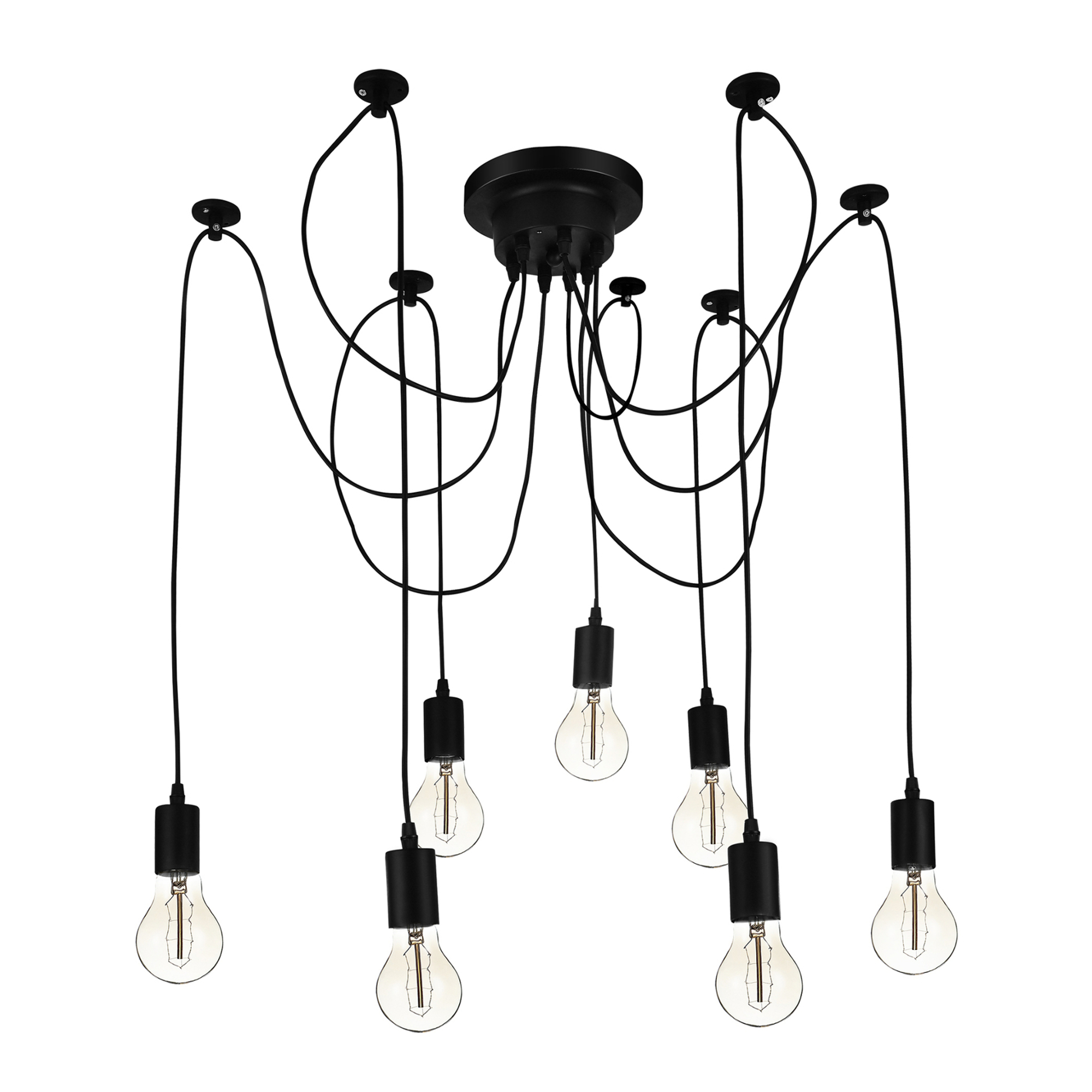 [lux.pro]® Design Hanglamp lamp woonkamer vintage stilj zwart