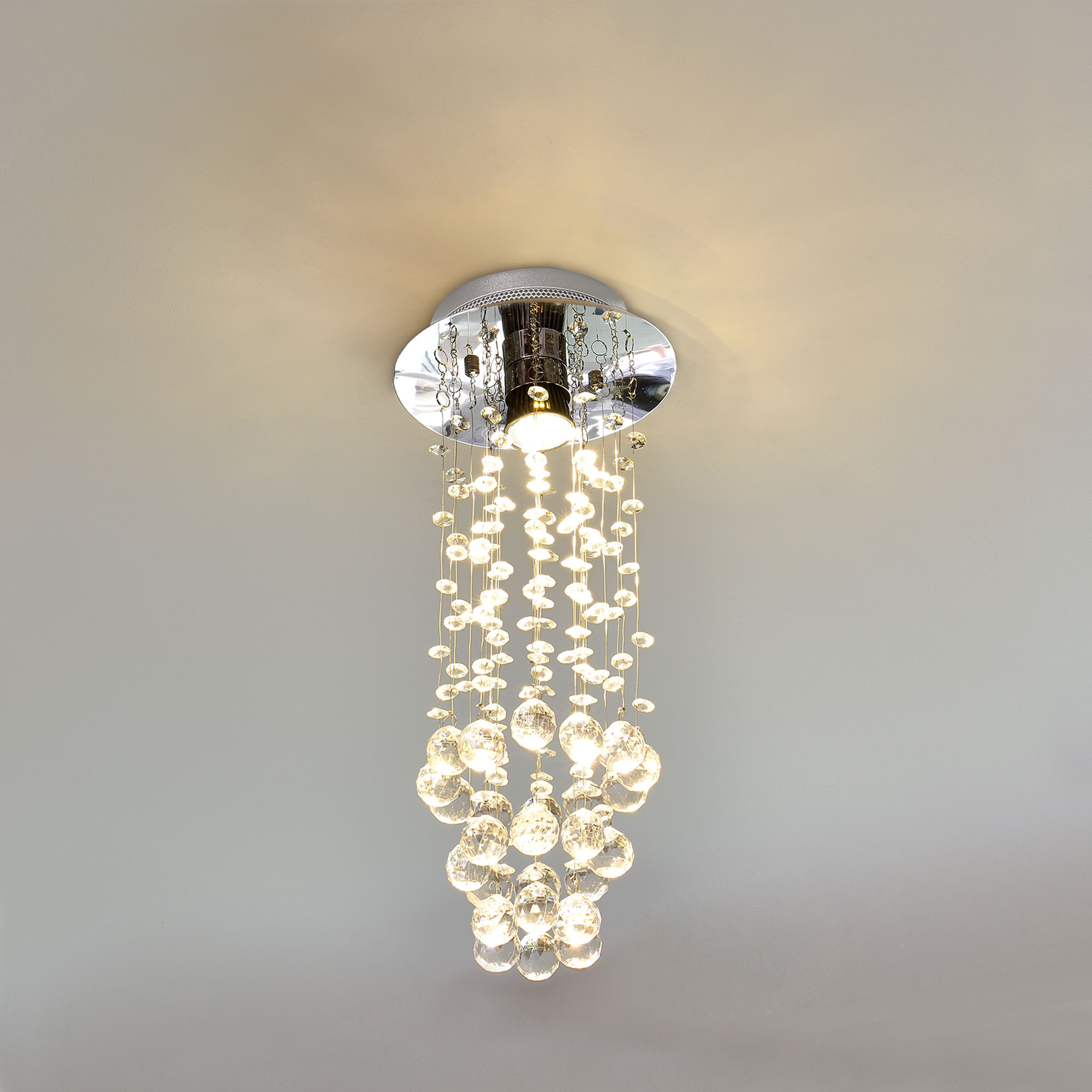 Obrázok [lux.pro] Elegantná závesná lampa / Luster - s umelými kryštálmi