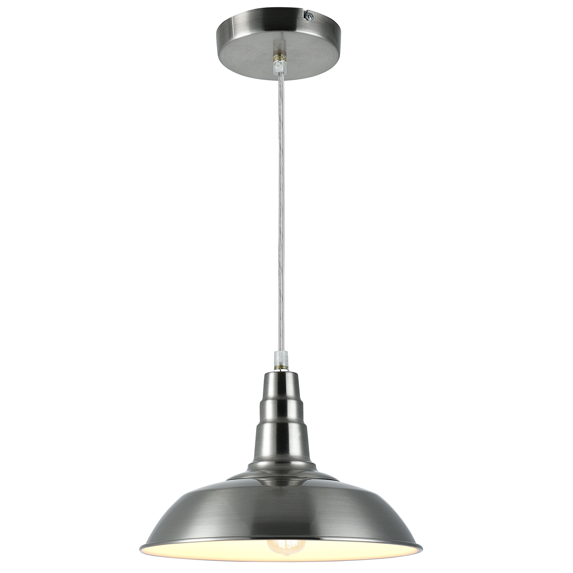 Obrázok [lux.pro]® Dekoratívna dizajnová design závesná lampa HT168169 - strieborno-biela (1 x E27)