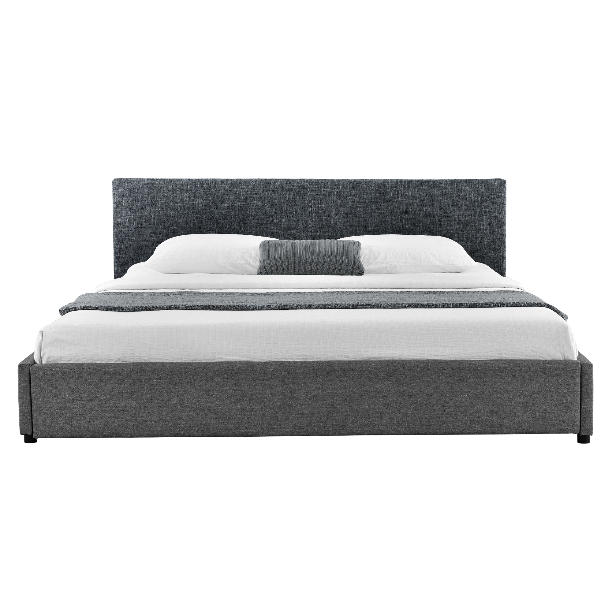 MY.BED Polsterbett + Matratze 140x200cm schwarz/grau ...